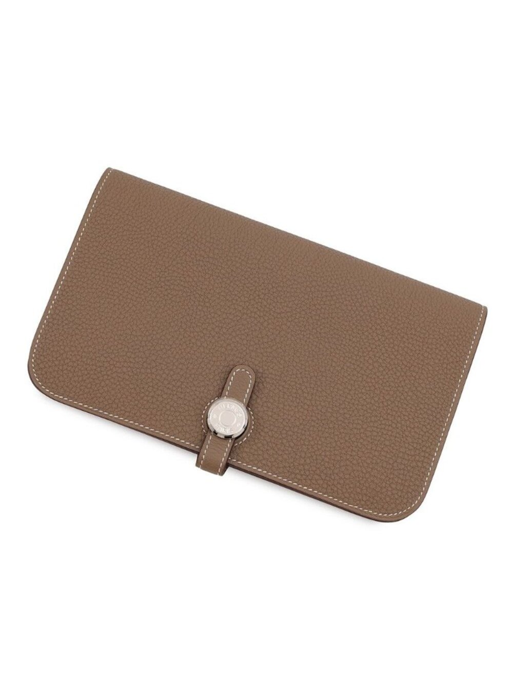 Hermes Wallet Dogon GM Duo Etoupe Silver Togo